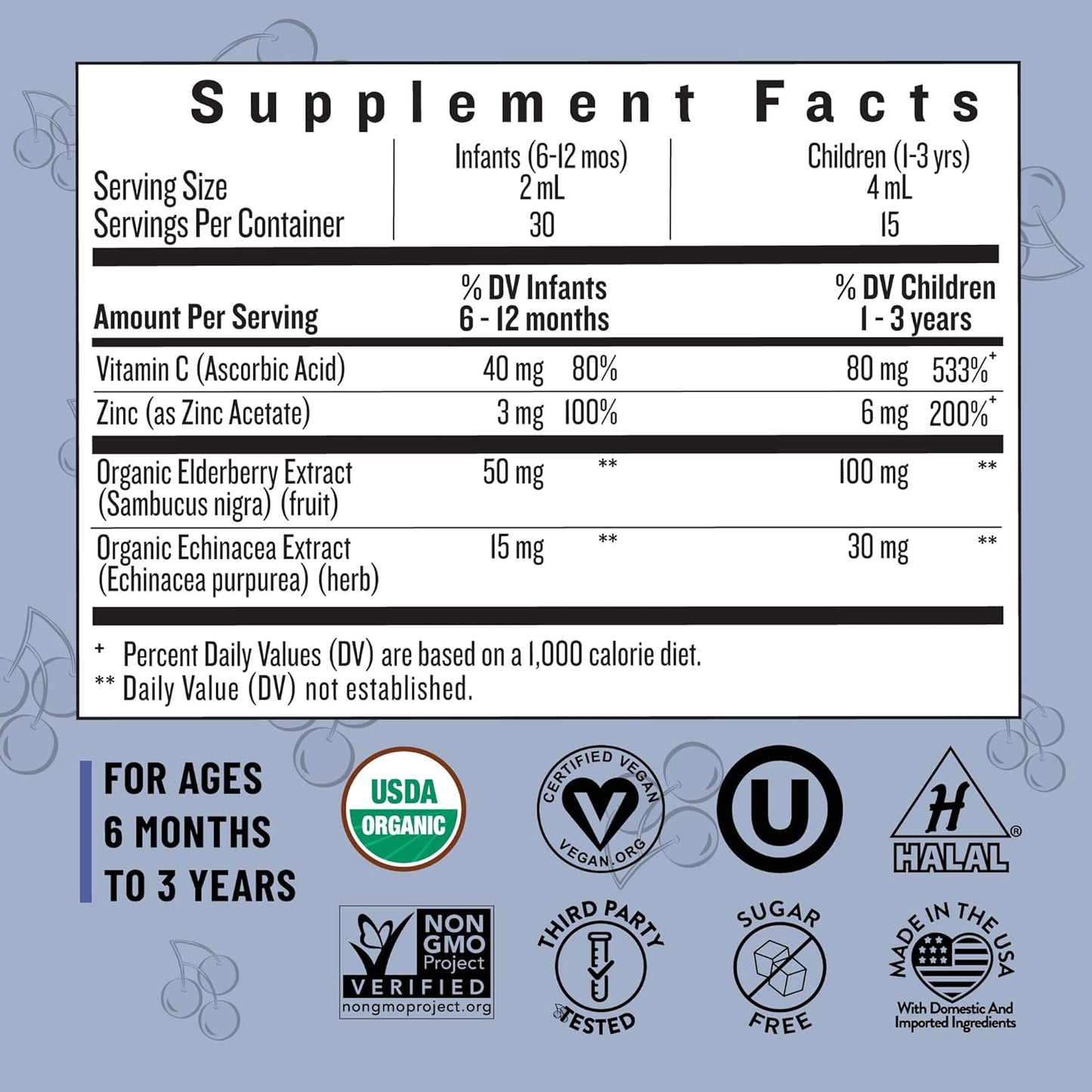 Legendairy Milk - Multivitamina para bebés con equinácea, vitamina C líquida y zinc para apoyo inmunológico 60ml