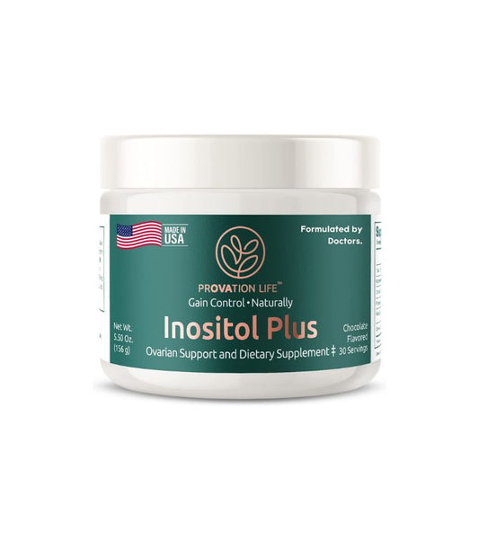 Mezcla de suplemento de fertilidad Inositol Plus con ácido fólico y más, apoyo hormonal, menstrual y ovárico formulado por médicos para mujeres, vegano, 30 unidades