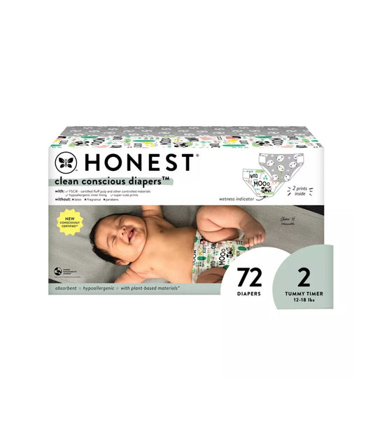 The Honest pañales desechables Clean etapa 2, 72 unidades