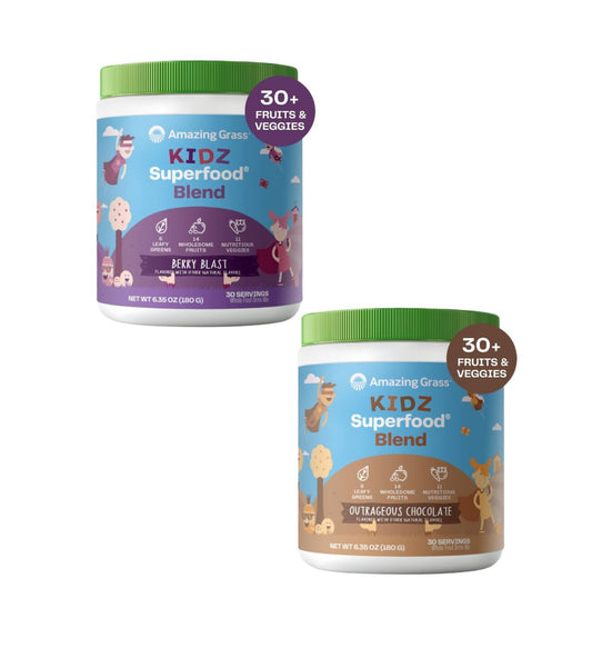 Amazing Grass Kidz Superalimento para niños en polvo, proteína y probióticos 180gr