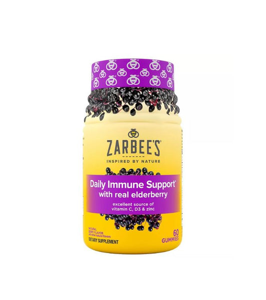 Zarbee's Daily Immune Support Gummies with Real Elderberry - Sabor a bayas naturales - 60 gomitas