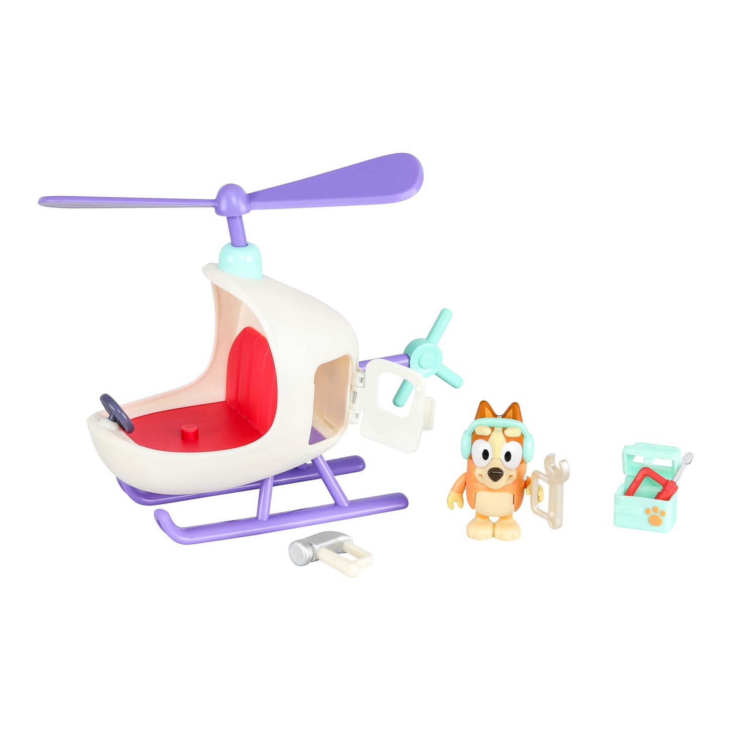 Helicóptero de Bluey Bingo con bingo de 2,5 pulgadas y paquete de figuras y vehículos
