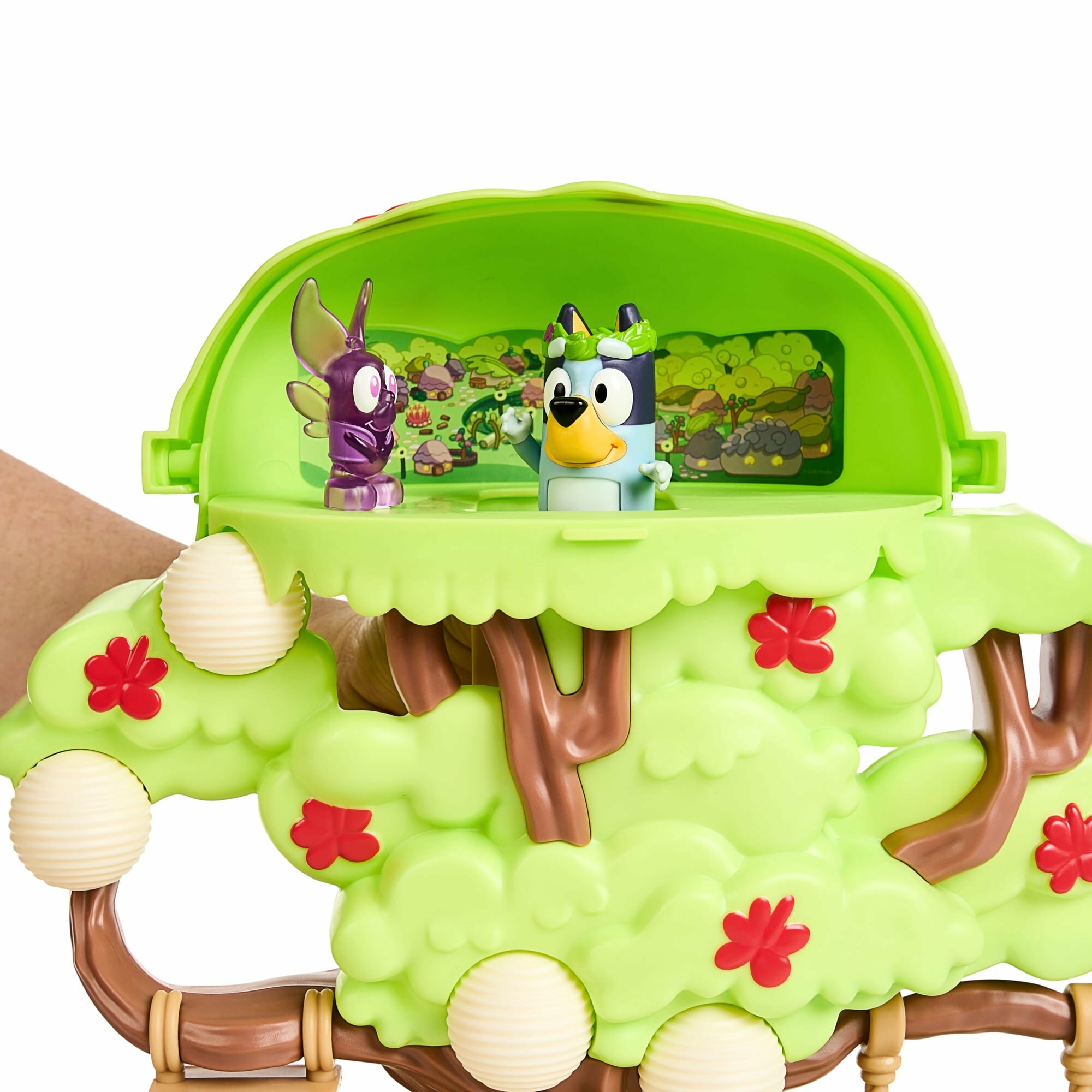 Bluey Tree Playset Corona de flores Bluey, figuras de hadas y accesorios