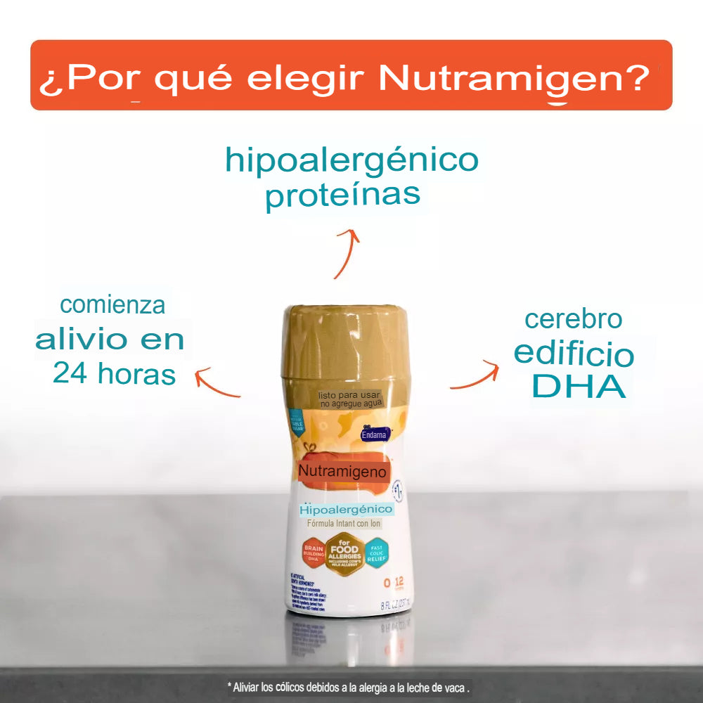 Fórmula infantil hipoalergénica lista para consumir Nutramigen 6 pack