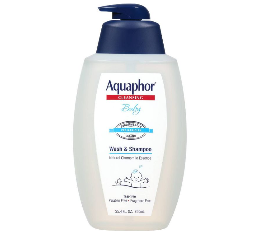 Aquaphor Jabón líquido Corporal y Shampoo para bebé - Piel sensible - Botella de bomba de 750ml