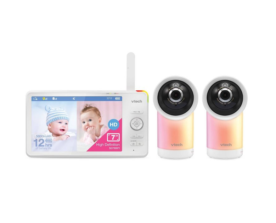 VTech Monitor de video digital de 5" con acceso remoto para bebé - 2 Cámaras