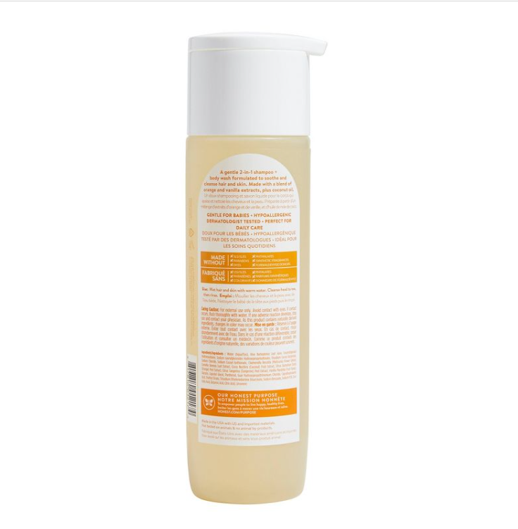 The Honest Company shampoo y Jabón líquido Corporal - Olor Vainilla Naranja Dulce 295ml