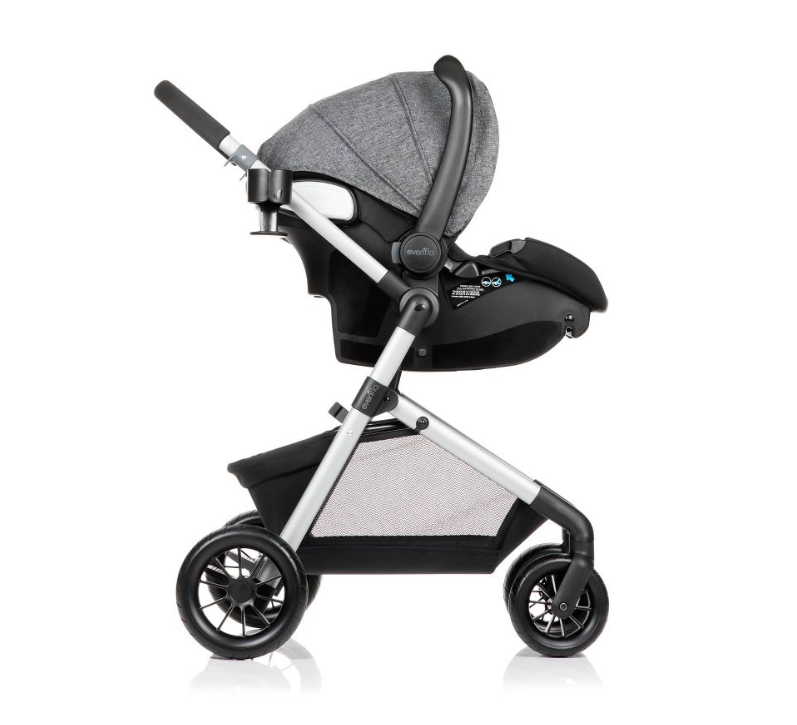 Evenflo Pivot ProSeries LiteMax Sistema de viaje modular con cochecito y silla de auto para bebés - Aspen Skies