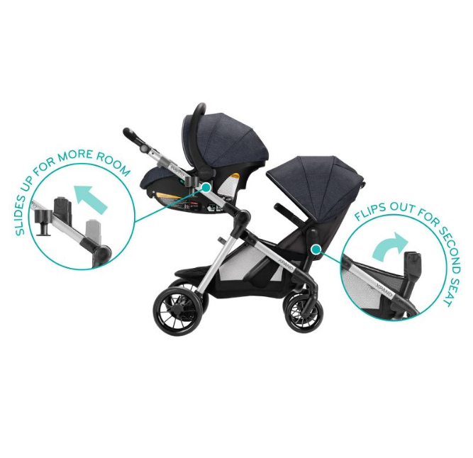 Evenflo Pivot Xpand Sistema de viaje modular con asiento de coche para bebés - Color Roano
