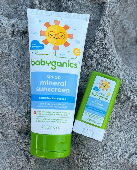 Babyganics Loción de protección solar para bebés a base de minerales SPF 50 - 177ml