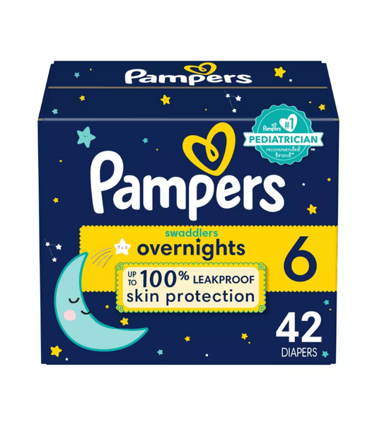 Pampers Swaddlers Overnight Diapers - Talla 6