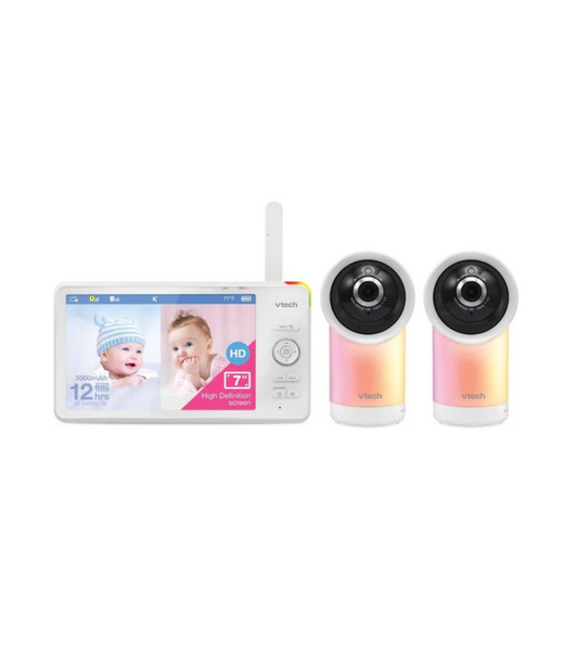 VTech Monitor de video digital de 5" con acceso remoto para bebé - 2 Cámaras
