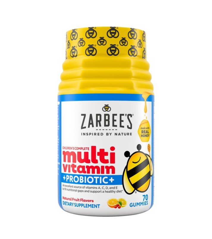 Zarbee's Naturals - Multivitamínico + Probiótico en Gomitas para niños - Sabor a fruta natural - 70 Unidades