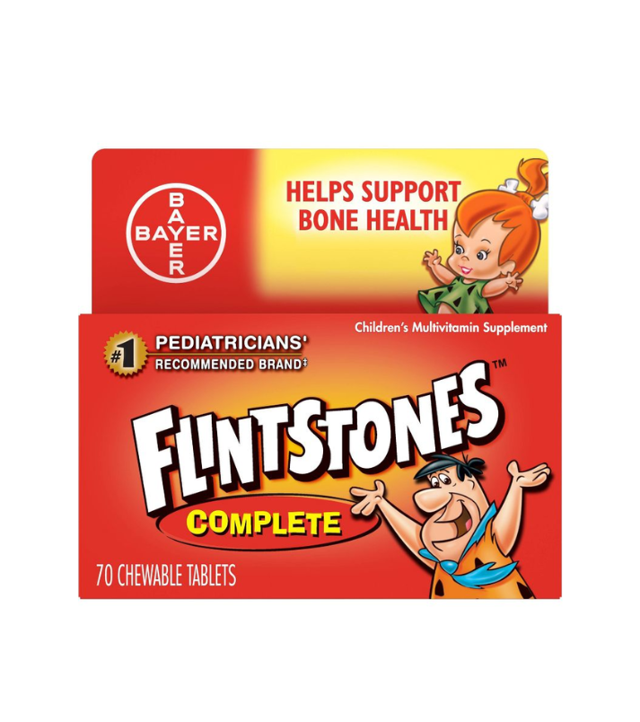 Flintstones Vitamins Multivitamínico masticable para niños con + plancha  extra para niños pequeños y niños con vitamina C, D, vitamina B12, 160