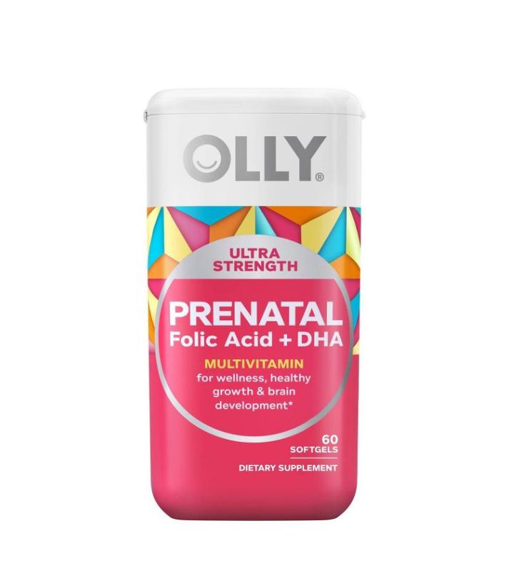 Olly - Multivitamínico Prenatal en Cápsulas blandas con ácido fólico + DHA - 60 Unidades