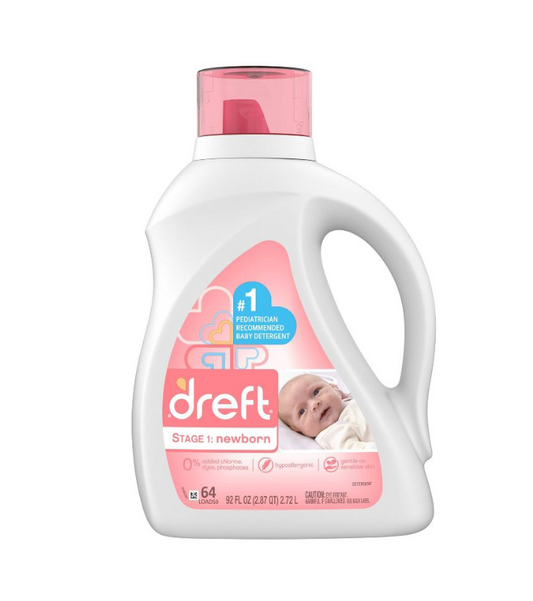 Dreft Etapa 1 Detergente líquido para ropa recién nacido 2.72lt