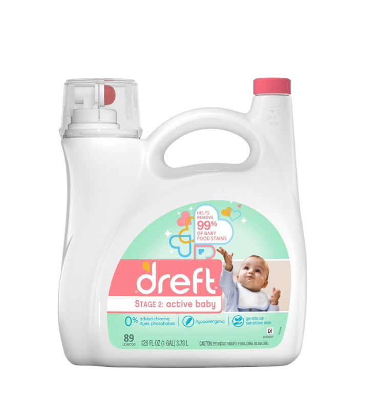 Dreft Etapa 2 Detergente líquido para ropa Active Baby