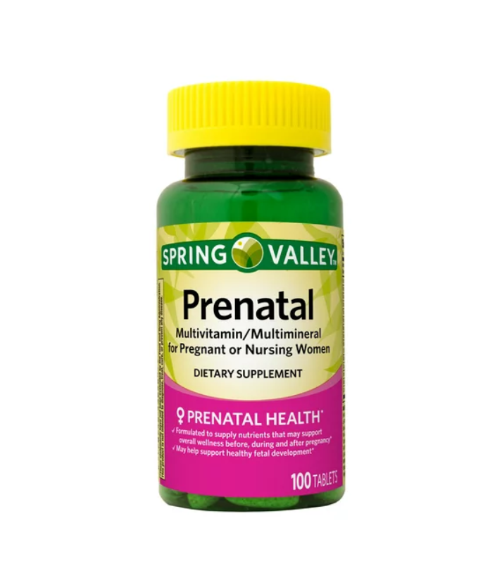 Spring Valley Prenatal Multivitamin/Multimineral Tablets Suplemento dietético, 100 tabletas