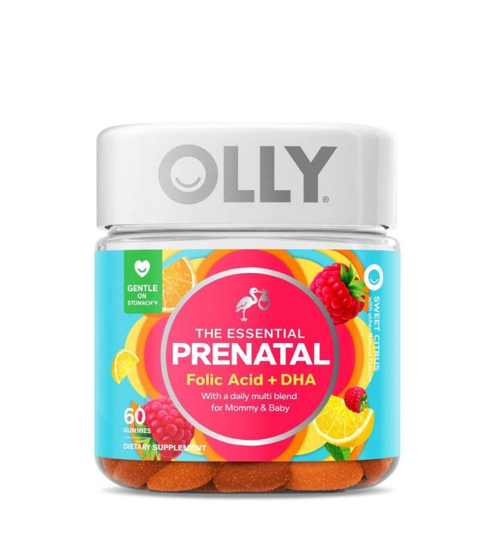 Olly Multivitamínico Prenatal en Gomitas con Ácido Fólico y DHA - Sabor Citus Berry - 60 Unidades