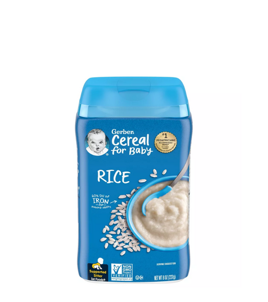 Gerber Cereal para bebé de arroz de un solo grano - 227gr