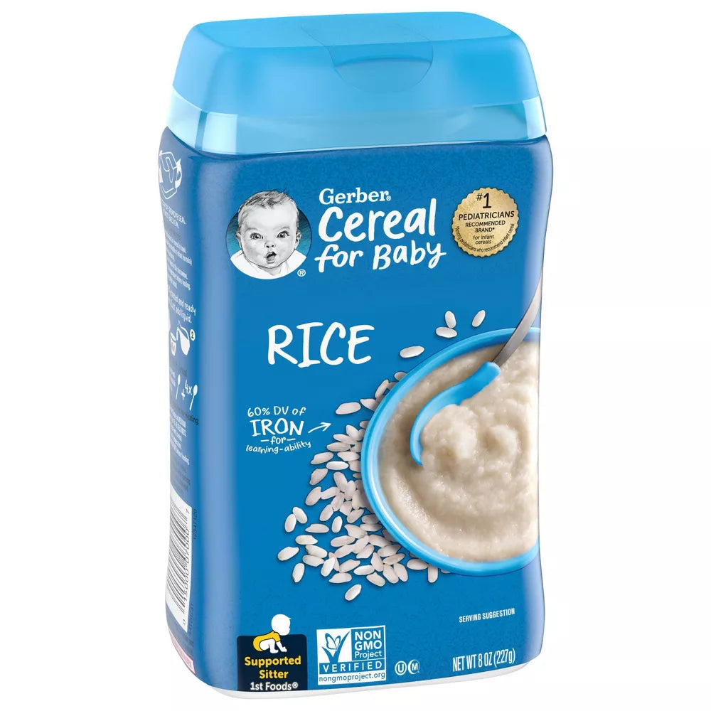 Gerber Cereal para bebé de arroz de un solo grano - 227gr