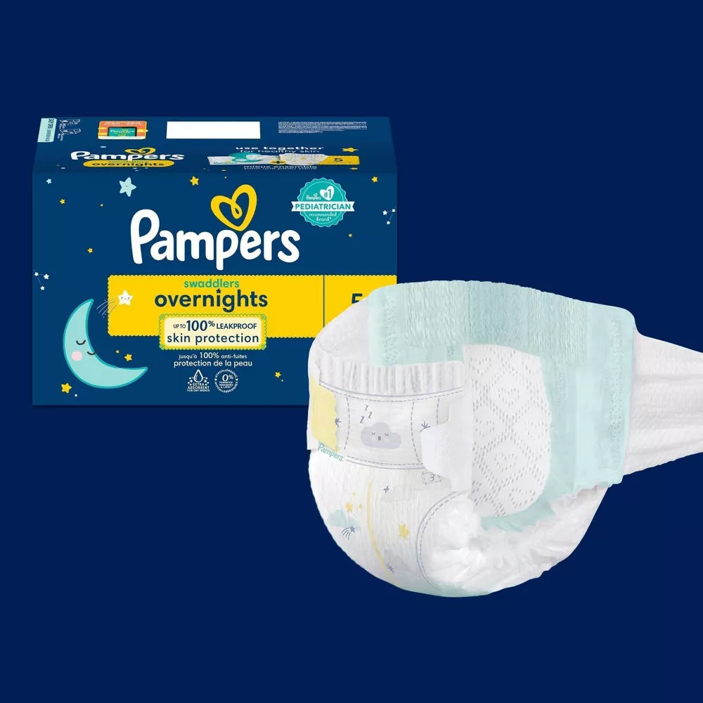 Pampers Swaddlers Overnight Diapers - Talla 3
