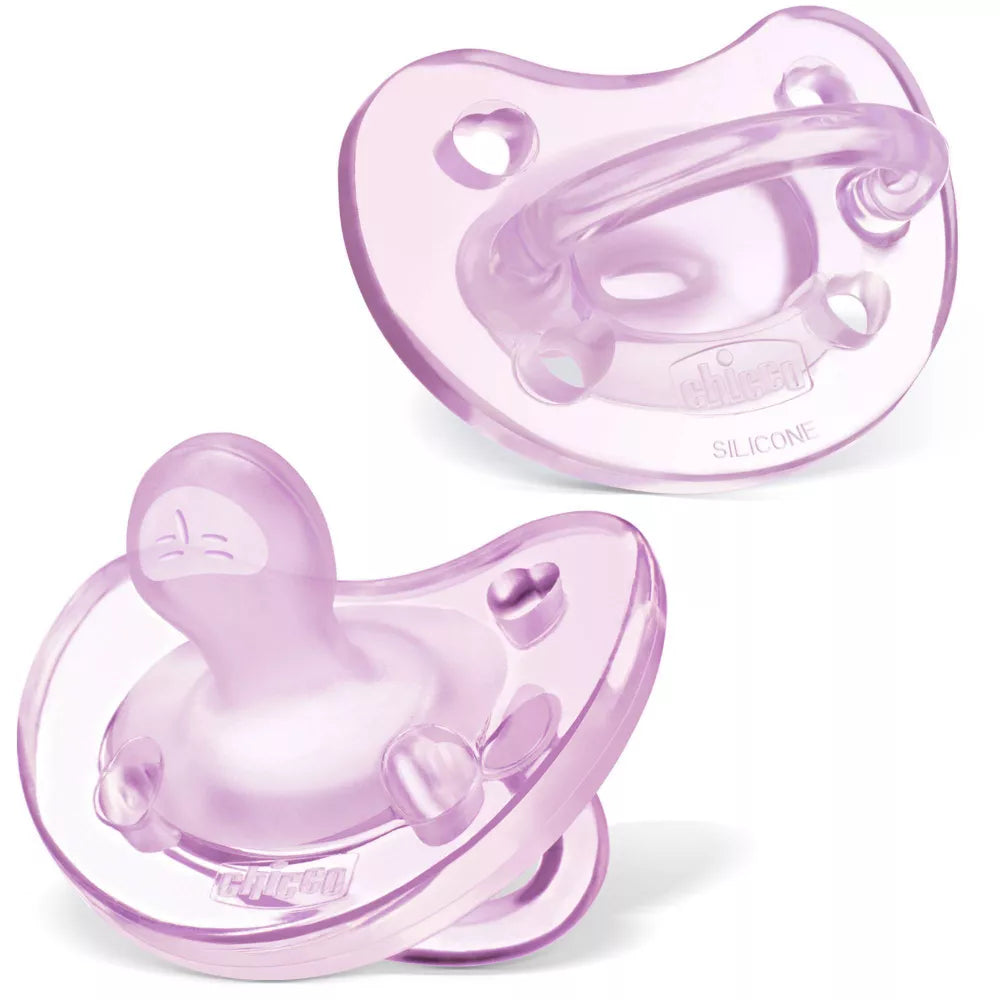  Chicco Duo - Biberón híbrido de 9 onzas con interior de vidrio  Invinci/exterior de plástico, paquete de 2 con pezón anticólicos de flujo  lento, color rosa : Bebés