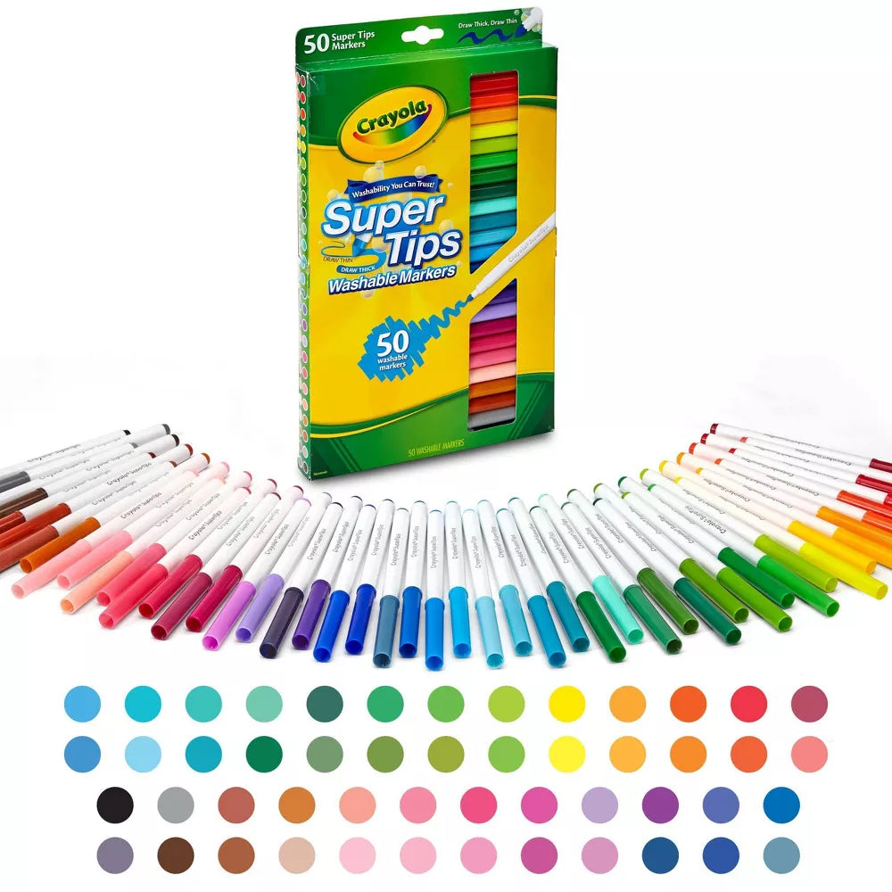 Crayolas Marcadores lavables con 50 piezas