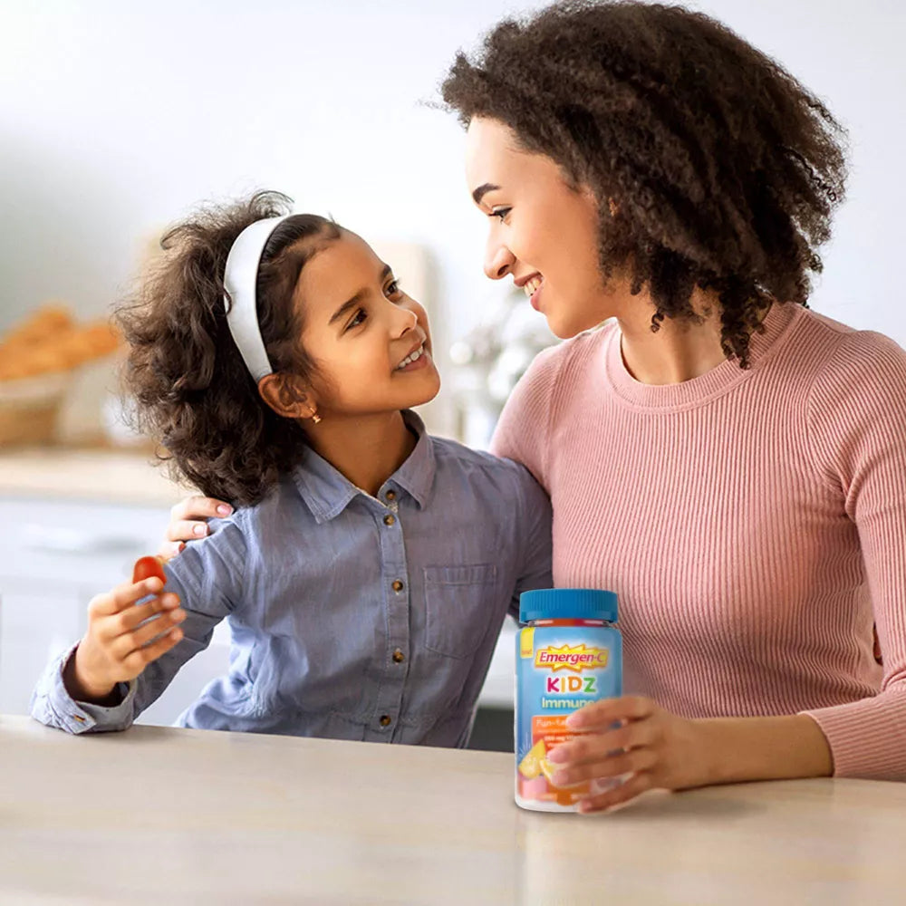 Emergen-C Kidz Immune+ Multivitamínico en Gomitas con vitamina C, B y D - Sabores Frutales - 44 Unidades