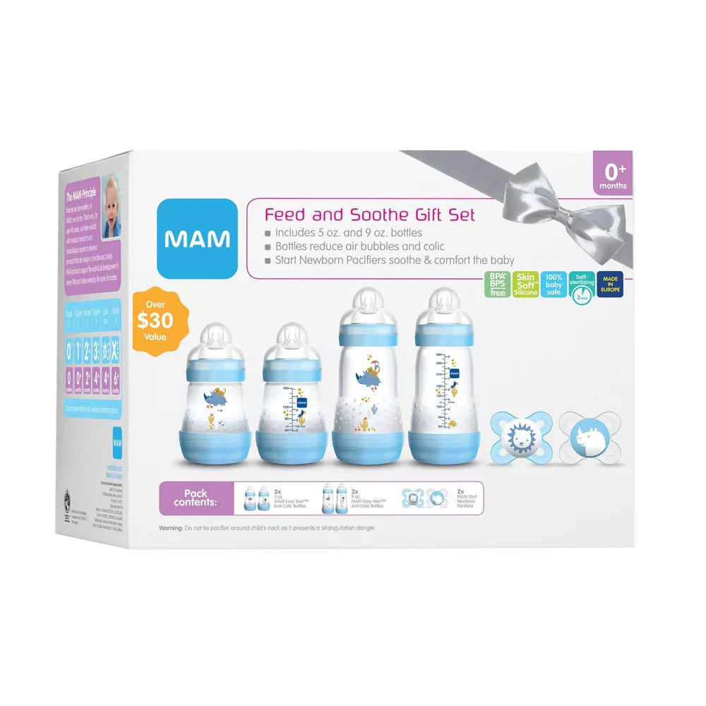 MAM Baby 0+ Months Bottles and Pacifiers Gift Set 6pc