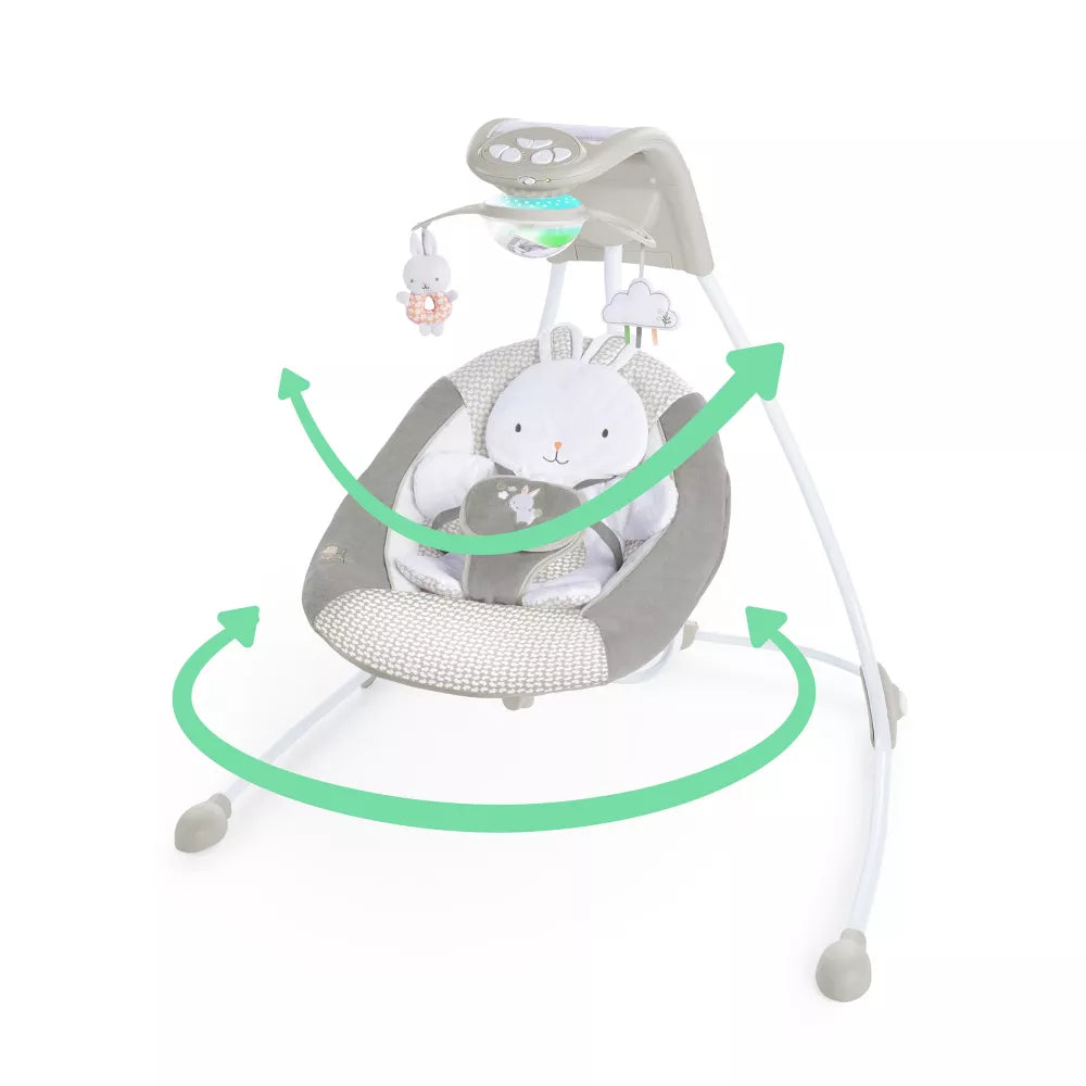 Ingenuity InLighten Columpio de bebé - Plegadizo fácil e iluminación móvil - Twinkle Tails