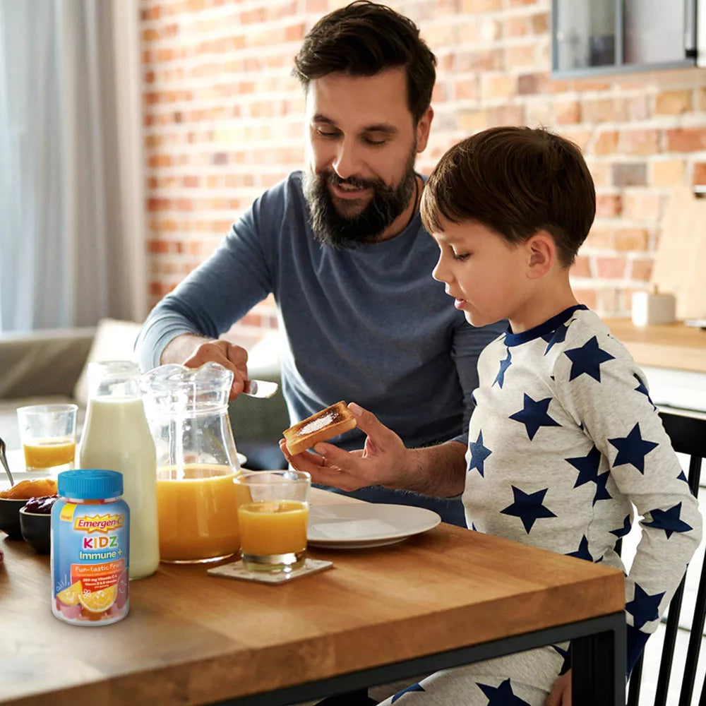 Emergen-C Kidz Immune+ Multivitamínico en Gomitas con vitamina C, B y D - Sabores Frutales - 44 Unidades