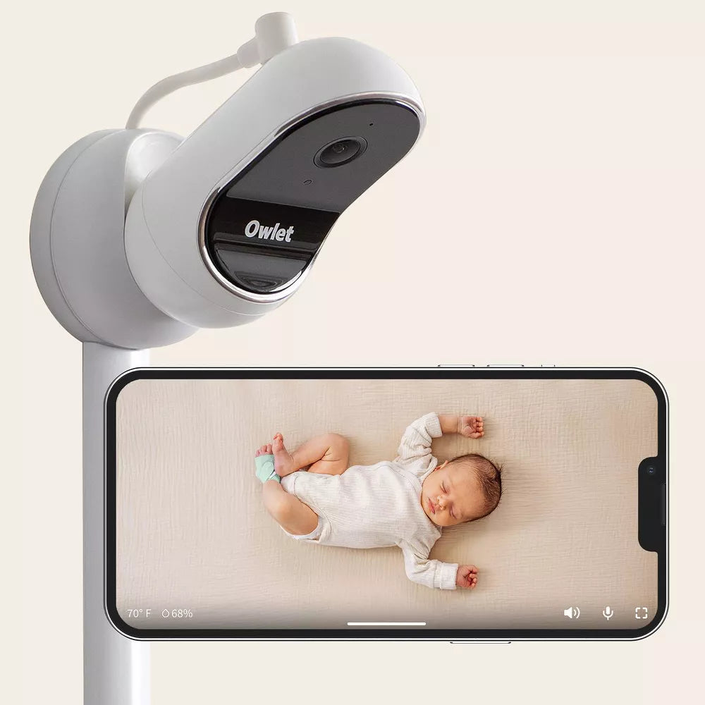 Owlet Dream Duo Smart Monitor para bebé - Monitor de video HD para bebés con cámara y calcetín para dormir - Indicadores de frecuencia cardíaca y calidad del sueño AVG O2