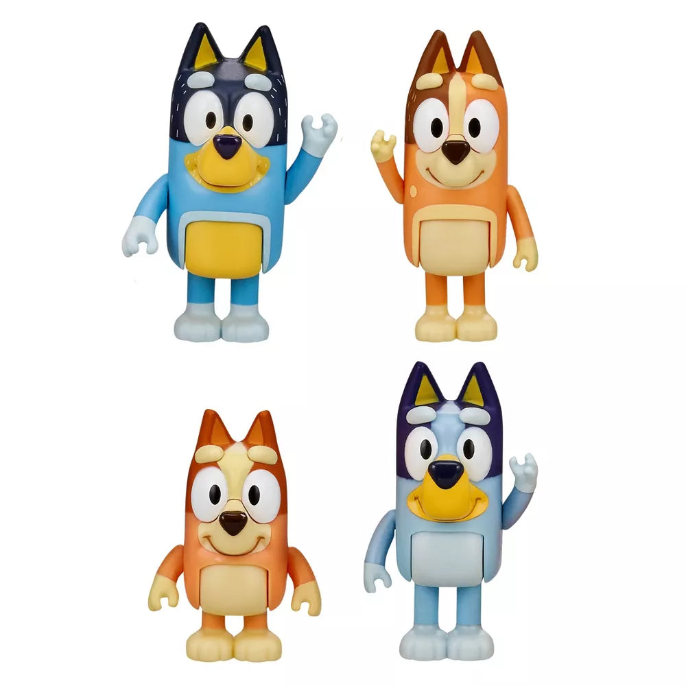 Figuras de Bluey y familia - 4 unidades