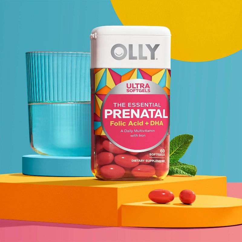 Olly - Multivitamínico Prenatal en Cápsulas blandas con ácido fólico + DHA - 60 Unidades