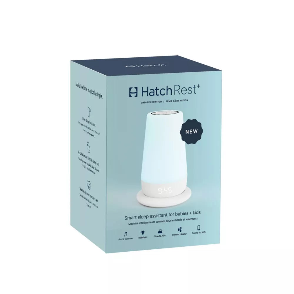 Hatch Rest+ 2nd Gen All-in-one Sleep Assistant, Nightlight & Sound Machine con batería de respaldo