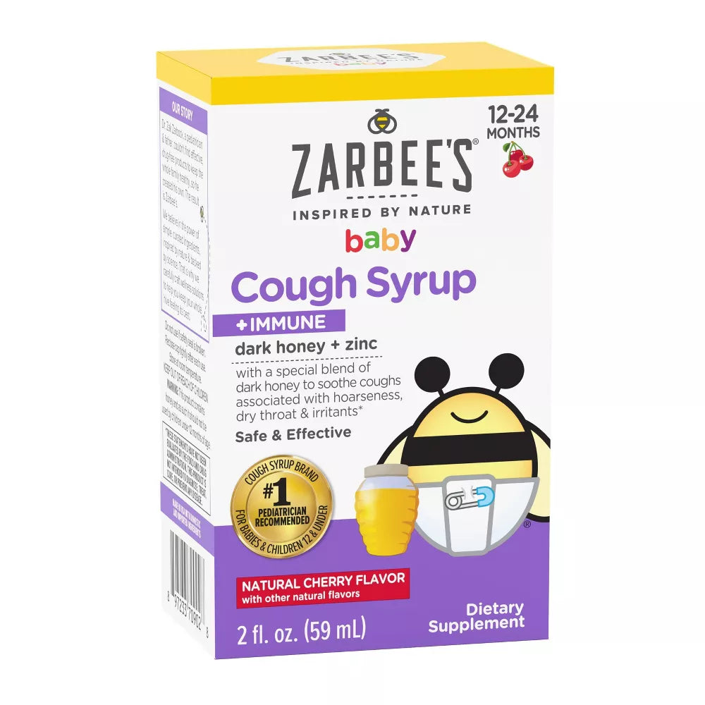 Zarbee's Naturals Baby Cough + Líquido inmune con miel - Sabor Cereza - 59 ml