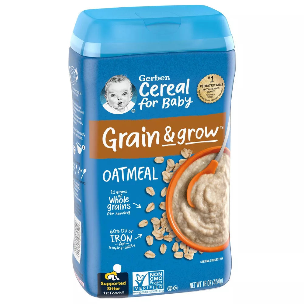 Gerber Cereal de avena de un solo grano para bebé - 454gr