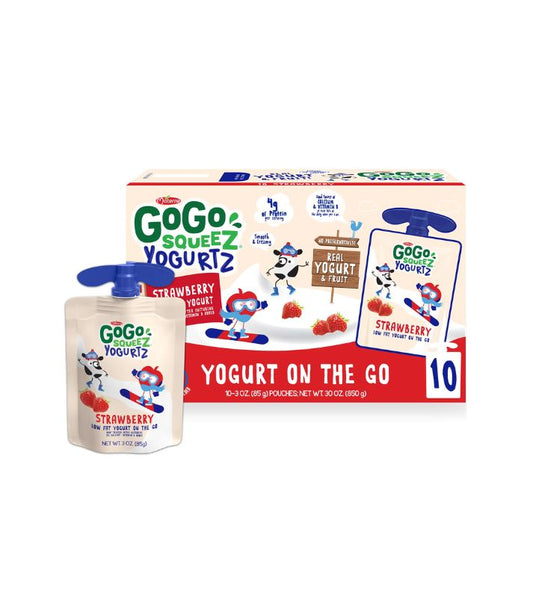 GoGo Squeez Yogurtz bolsa de aperitivos de yogur de fresa 10 pack