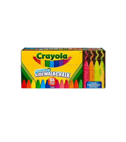 Tiza de acera Crayola de 64 piezas
