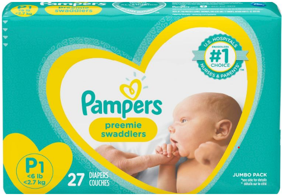 Pañales Pampers Swaddlers Disposable Diapers, 27 unidades Preemie