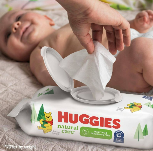 Wipes Huggies Natural Care Sensitive Toallitas para bebés sin perfume