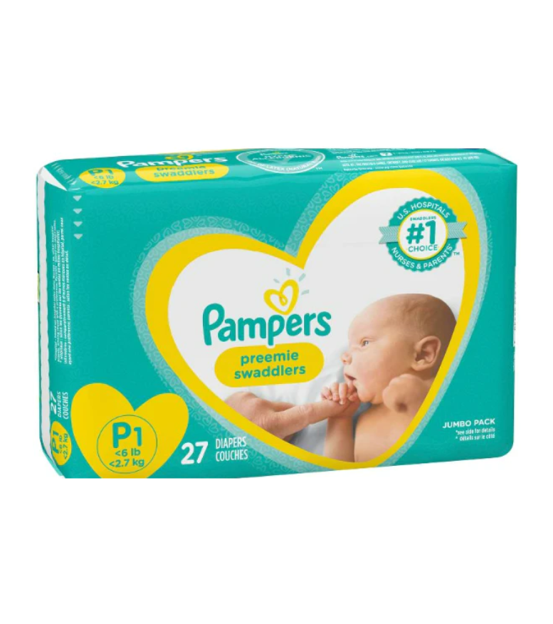 Pañales Pampers Swaddlers Disposable Diapers, 27 unidades Preemie