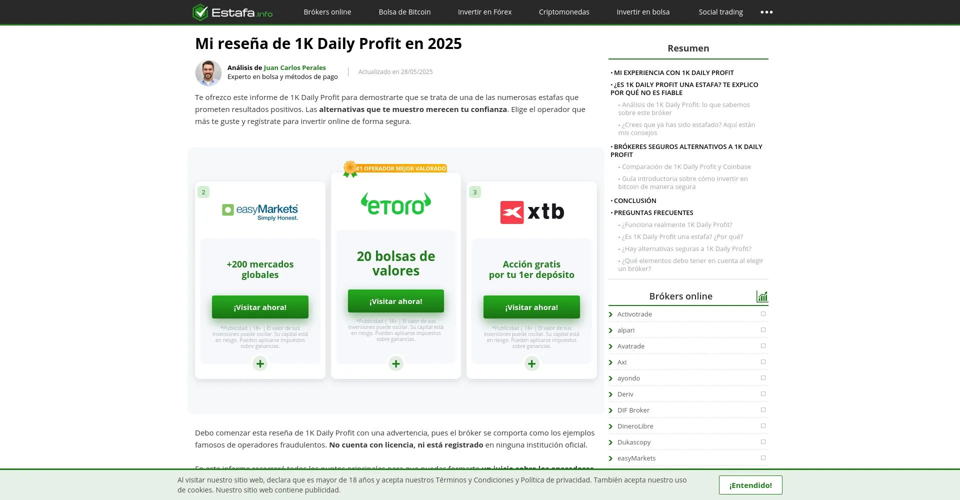 ¿Qué es 1K Daily Profit: Opiniones, ¿es una estafa o es seguro y fiable?