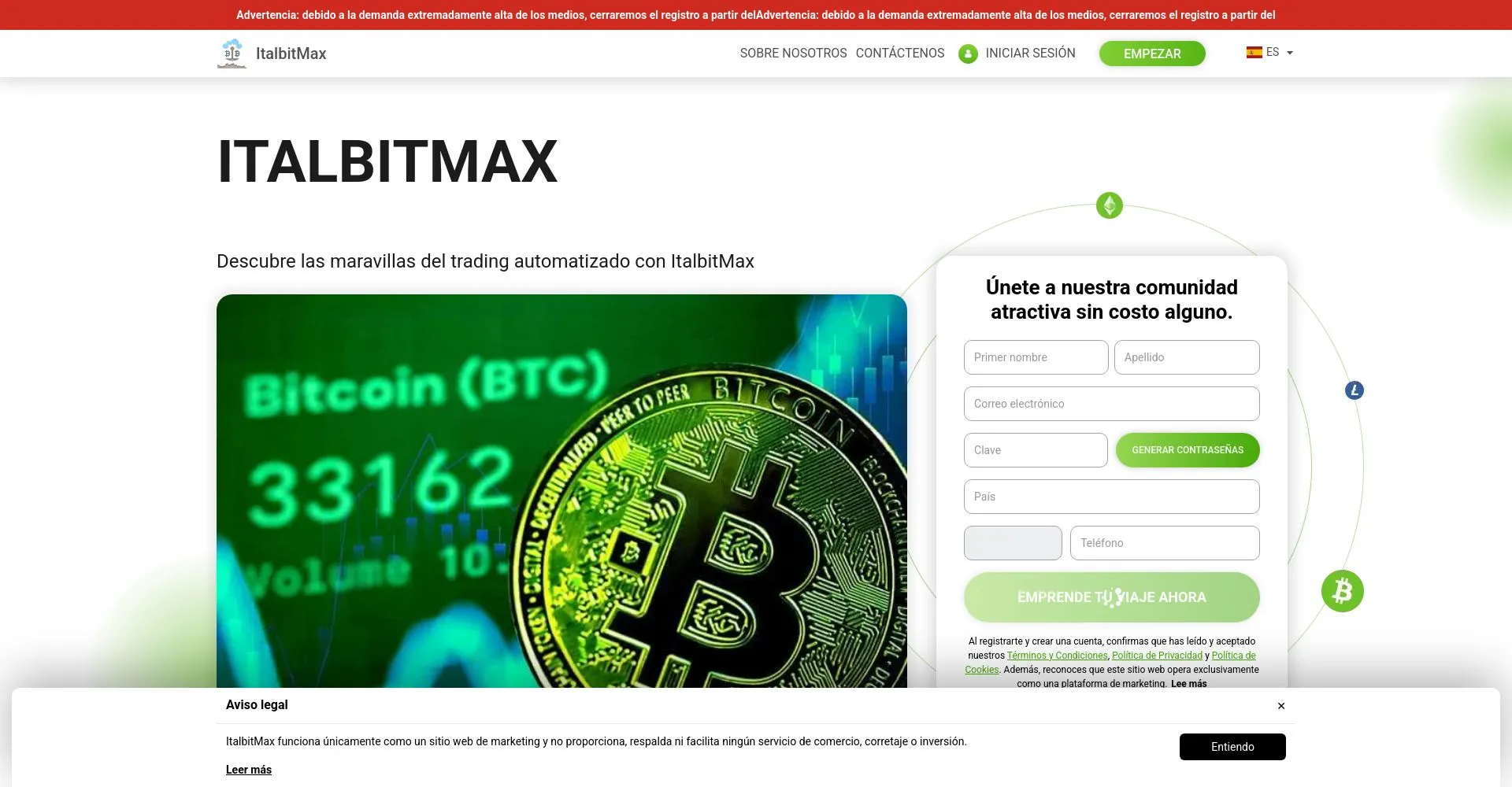 ¿Qué es Italmaxbit: Opiniones, ¿es una estafa o es seguro y fiable?