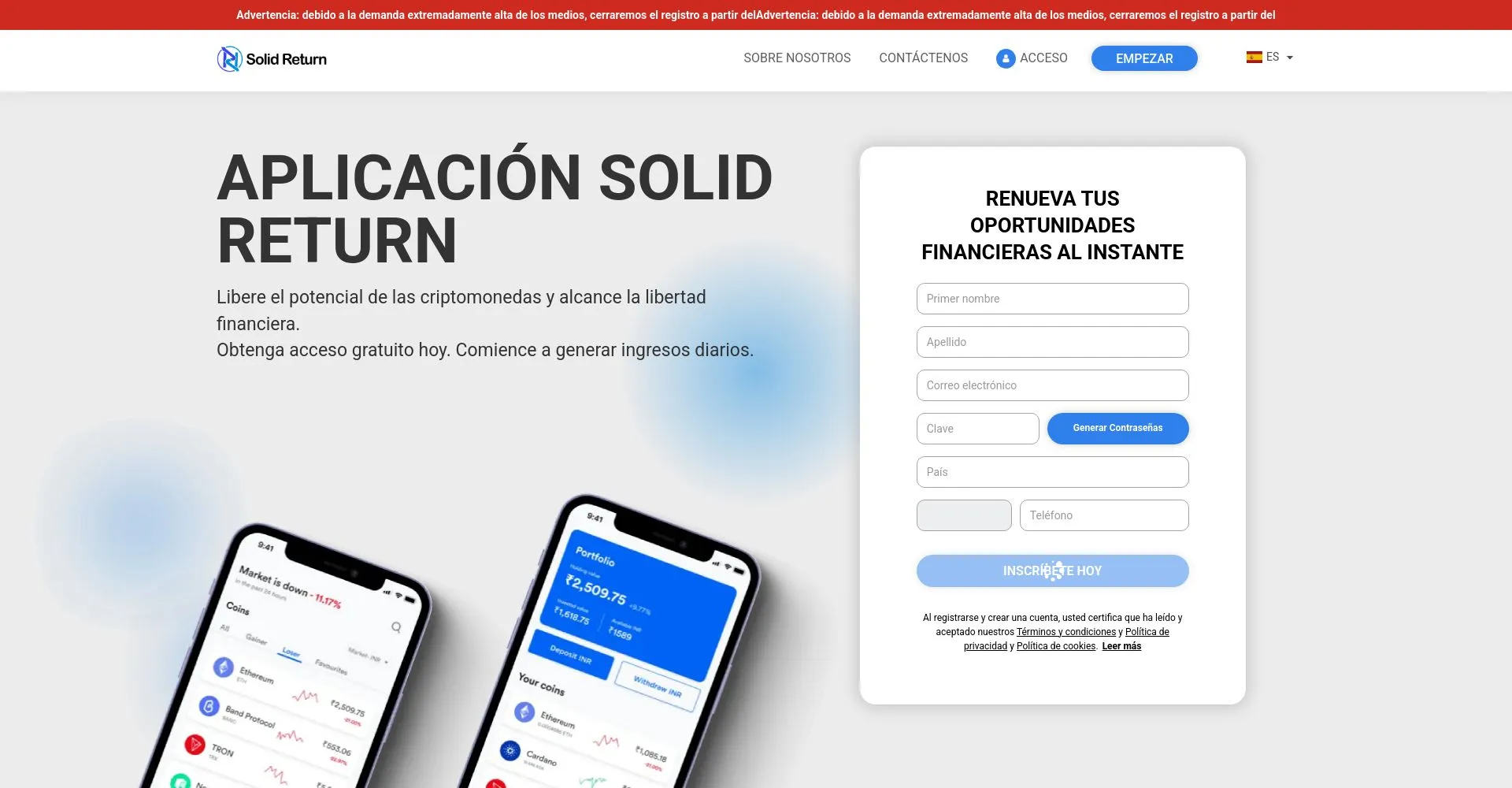 ¿Qué es Solid Return: Opiniones, ¿es una estafa o es seguro y fiable?